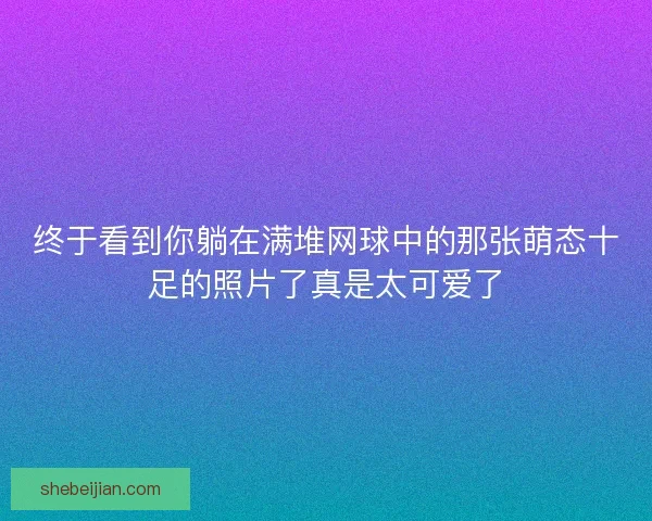 终于看到你躺在满堆网球中的那张萌态十足的照片了真是太可爱了