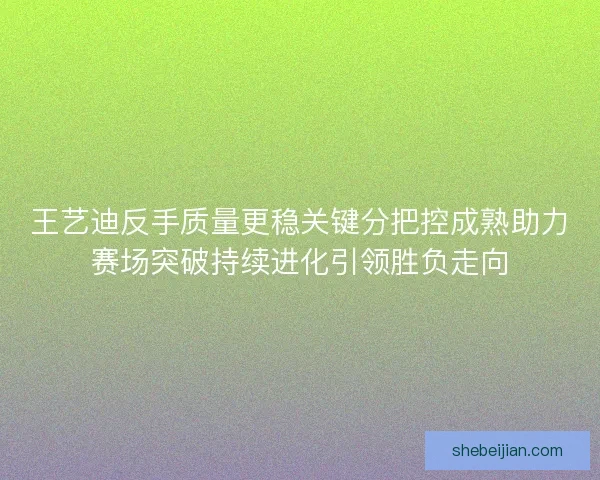 王艺迪反手质量更稳关键分把控成熟助力赛场突破持续进化引领胜负走向