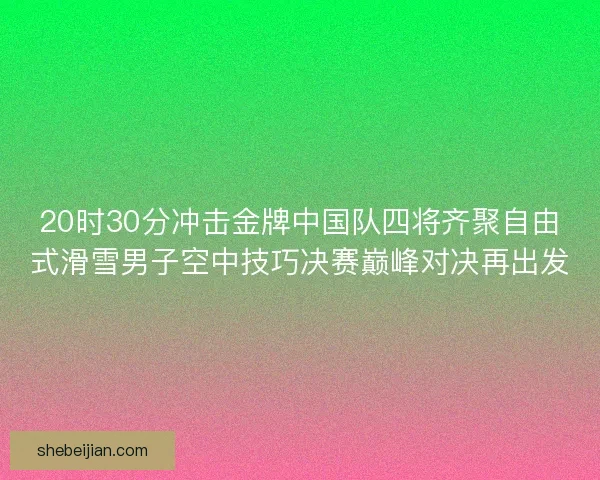 20时30分冲击金牌中国队四将齐聚自由式滑雪男子空中技巧决赛巅峰对决再出发 20时30分冲击金牌中国队四将齐聚自由式滑雪男子空中技巧决赛巅峰对决再出发